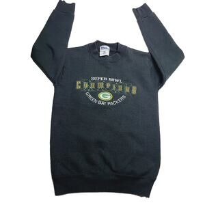 Vintage Pro Player Green Bay Packers NFL Sweatshirt Youth Medium 10-12 Black